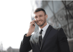 man on phone